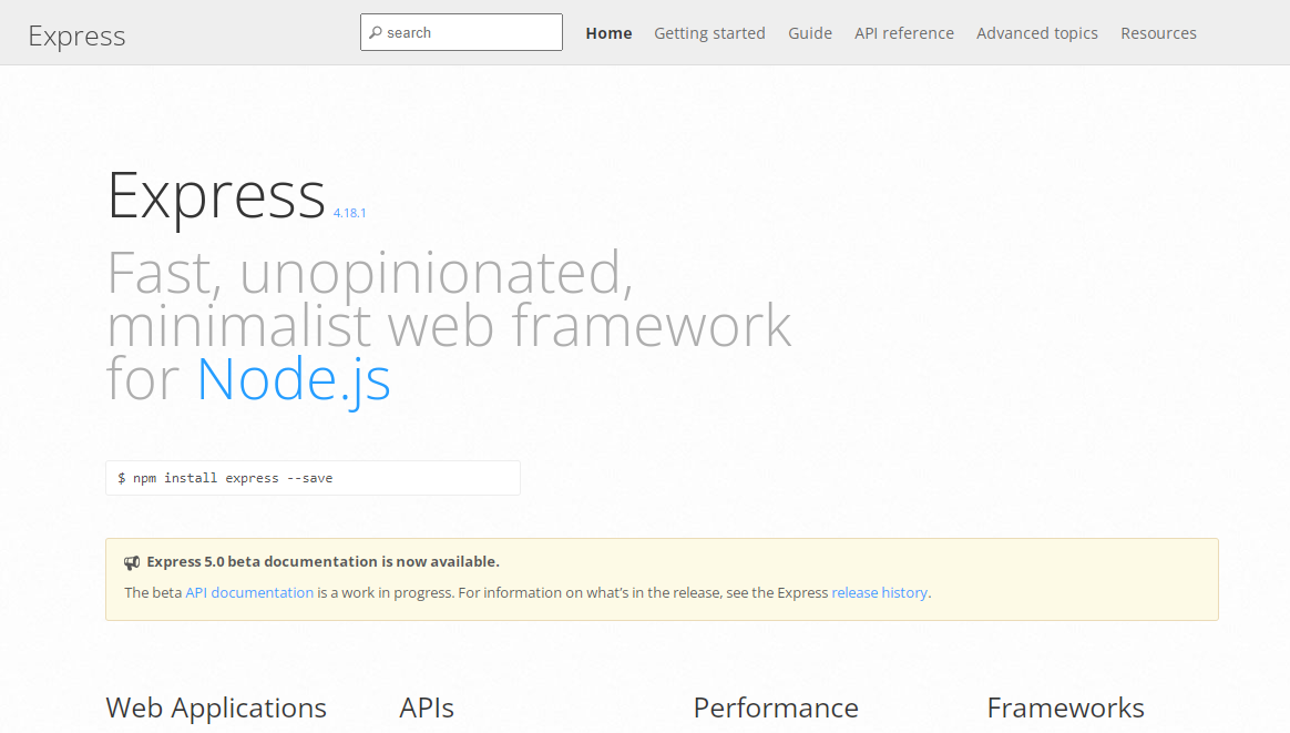 express.js framework