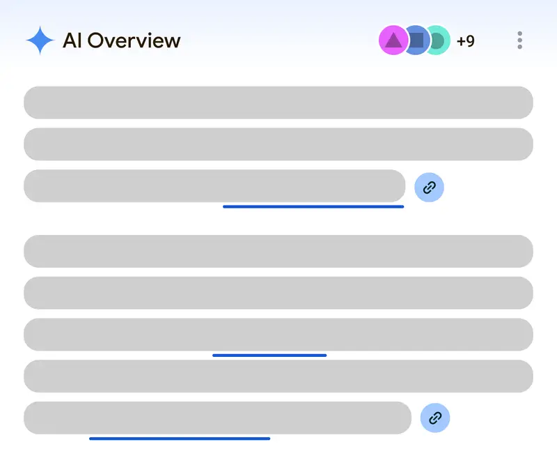 AI Overviews Google is also experimenting with adding relevant in-text links in AI Overviews.