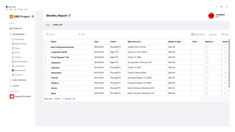 Customizable Data Reporting