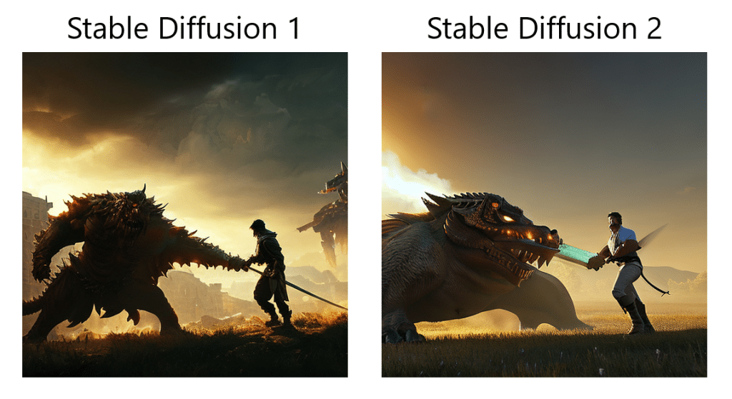 Stable Diffusion 1 vs 2