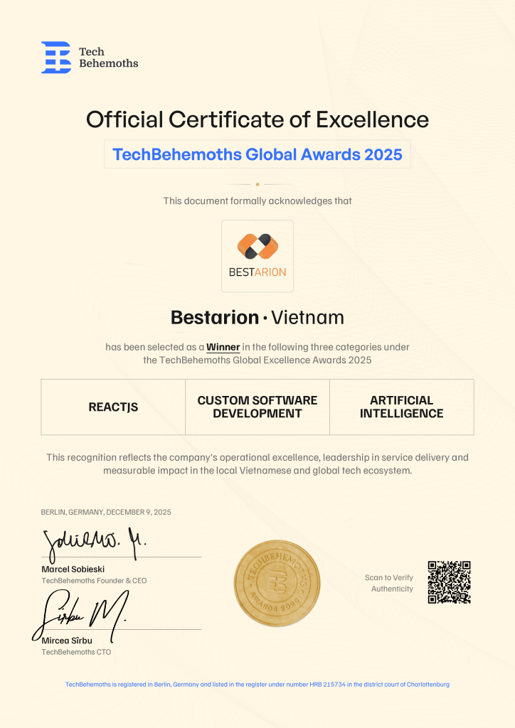ai certificate recognition techbehemoths 2025