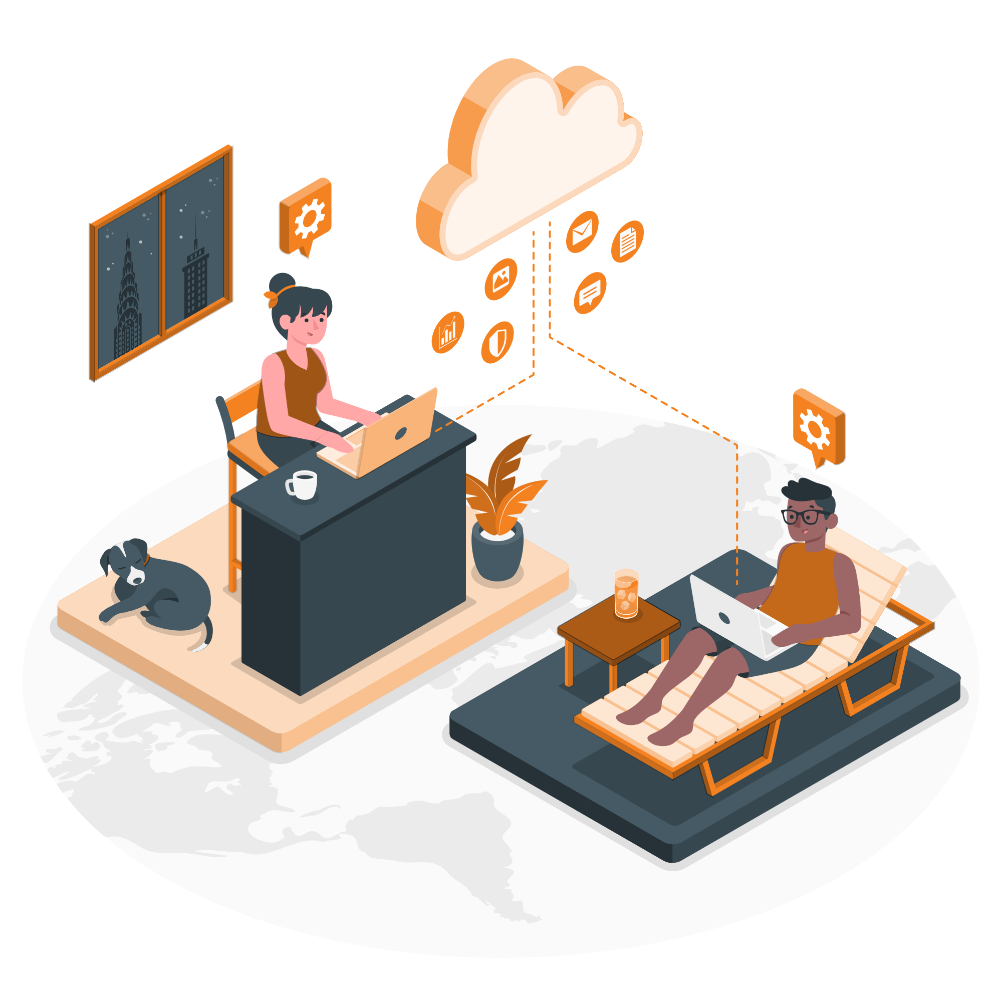 working remotely