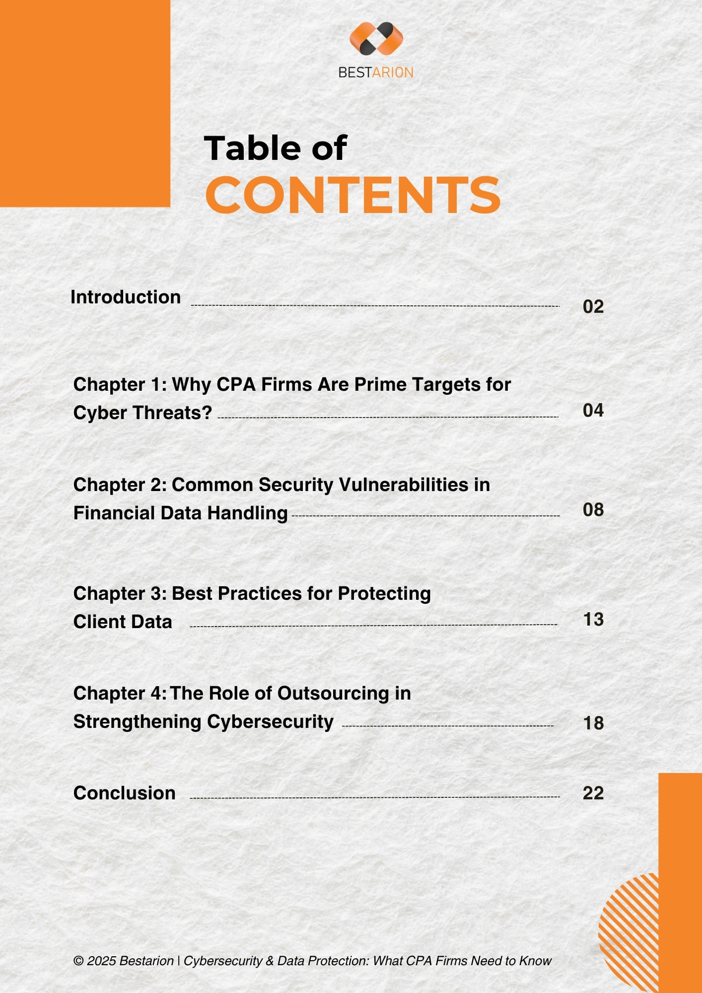 Cybersecurity & Data Protection: What CPA Firms Need to Know 2 ebook-mar-2025-table-of-content